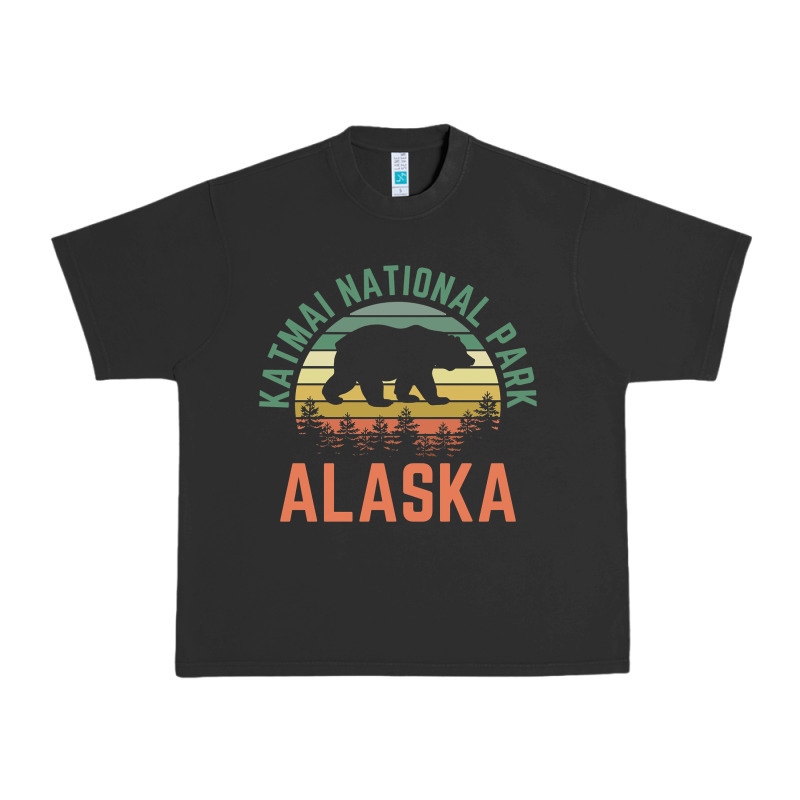 Katmai National Park Alaska Bear Hiking Travel Nature Retro Pullover H Urban Heavy Tee by linhVisuals | Teevron