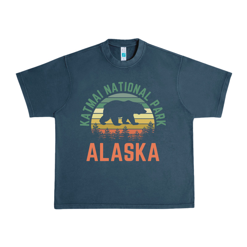 Katmai National Park Alaska Bear Hiking Travel Nature Retro Pullover H Urban Heavy Tee by linhVisuals | Teevron