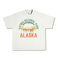 Pistachio katmai national park alaska bear hiking travel nature retro pullover h Urban Heavy Tee - linhVisuals