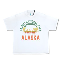 White katmai national park alaska bear hiking travel nature retro pullover h Urban Heavy Tee - linhVisuals