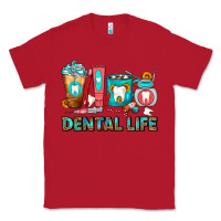 Red Dental Life Dentist Coffee Cups Classic Tee - FaDigitalArtStudio