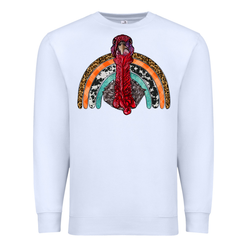 Thanksgiving Turkey Rainbow Premium Sweatshirt by RanaPortraitStore | Teevron