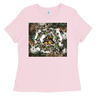 Bubblegum Pink natures circle of life Ladies Tee - CowhideDigitalArt