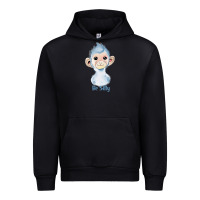 Black monkey cute animals Urban Hoodie - RanaPortraitStore