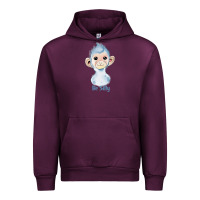 Mauve Wine monkey cute animals Urban Hoodie - RanaPortraitStore