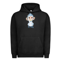 Pigment Black monkey cute animals Urban Hoodie - RanaPortraitStore