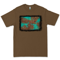Cacao western leopard turquoise glitter tooled leather Premium Tee - FaDigitalArtStudio