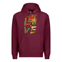 Burgundy juneteenth love Premium Hoodie - BarkalooDesign
