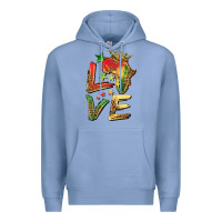 Colony Blue juneteenth love Premium Hoodie - BarkalooDesign