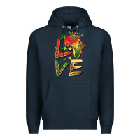 Navy juneteenth love Premium Hoodie - BarkalooDesign