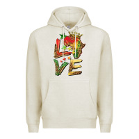 Oatmeal Heather juneteenth love Premium Hoodie - BarkalooDesign