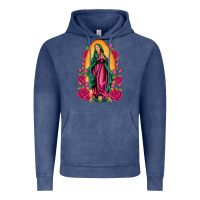 Vintage Denim our lady of guadalupe Vintage Hoodie - Artiststas