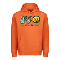 Carrot Peace Love Softball Premium Hoodie - Jasminsmagicworld