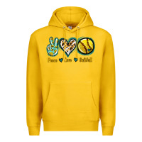 Lemon Peace Love Softball Premium Hoodie - Jasminsmagicworld