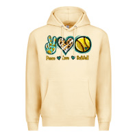 Pina Colada Peace Love Softball Premium Hoodie - Jasminsmagicworld