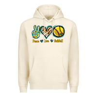 Tofu Peace Love Softball Premium Hoodie - Jasminsmagicworld
