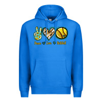 True Royal Peace Love Softball Premium Hoodie - Jasminsmagicworld