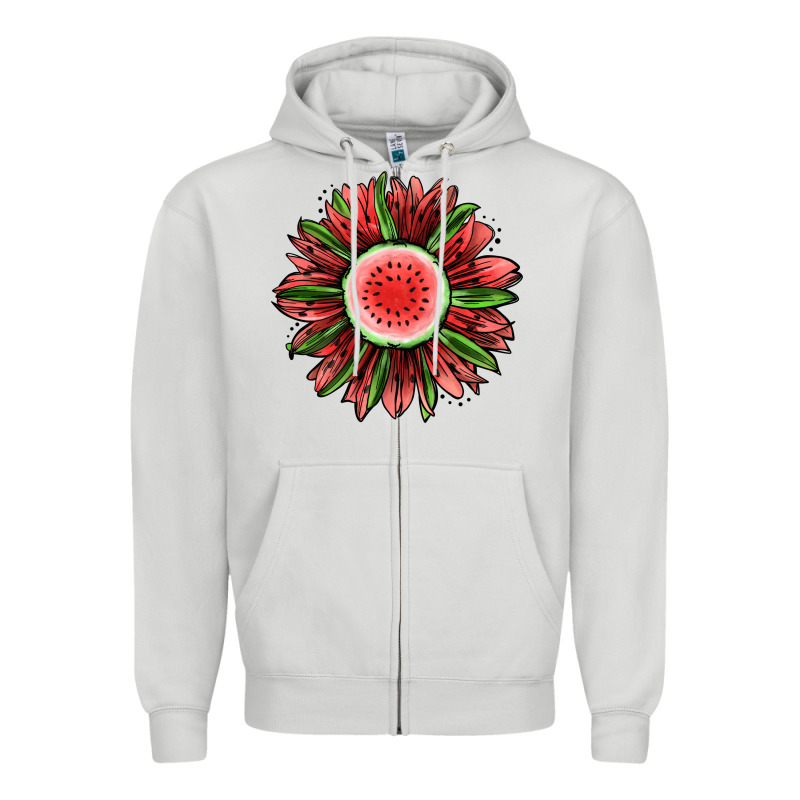 Watermelon Sunflower Zipper Hoodie by Jasminsmagicworld | Teevron