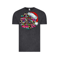 Vintage Black serape and leopard christmas Vintage Tee - CowhideDigitalArt