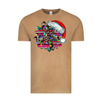 Serape And Leopard Christmas Vintage Tee | Teevron