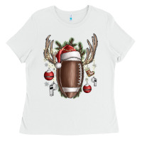 White christmas football Ladies Tee - SublimationCraftShop