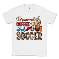 White I Run On Coffee And Soccer Frappe Classic Tee - FaDigitalArtStudio