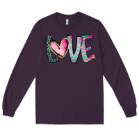 Plum Valentine Love Long Sleeve Tee - CowhideDigitalArt
