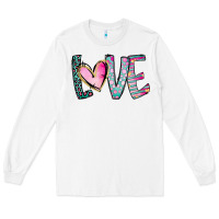 White Valentine Love Long Sleeve Tee - CowhideDigitalArt