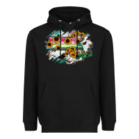 Black Massachusetts State Map Heavyweight Hoodie - RanaPortraitStore