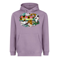 Lavender Massachusetts State Map Heavyweight Hoodie - RanaPortraitStore
