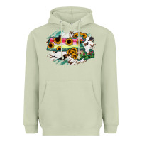 Matcha Massachusetts State Map Heavyweight Hoodie - RanaPortraitStore