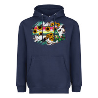Navy Massachusetts State Map Heavyweight Hoodie - RanaPortraitStore