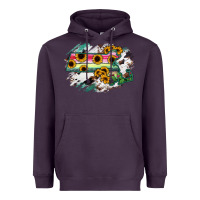 Plum Massachusetts State Map Heavyweight Hoodie - RanaPortraitStore