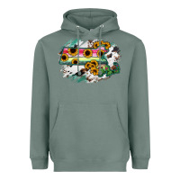 Sage Massachusetts State Map Heavyweight Hoodie - RanaPortraitStore