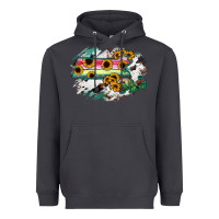 Smoke Massachusetts State Map Heavyweight Hoodie - RanaPortraitStore