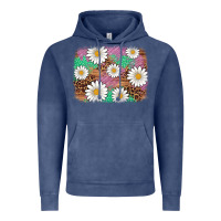 Vintage Denim easter daisy background Vintage Hoodie - Artiststas