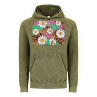 Vintage Olive easter daisy background Vintage Hoodie - Artiststas