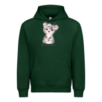 Foreset Green tiger cute animals Urban Hoodie - RanaPortraitStore
