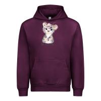 Mauve Wine tiger cute animals Urban Hoodie - RanaPortraitStore