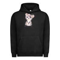 Pigment Black tiger cute animals Urban Hoodie - RanaPortraitStore