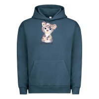 Pigment Midnight Navy tiger cute animals Urban Hoodie - RanaPortraitStore