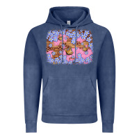 Vintage Denim easter butterfly leopard background Vintage Hoodie - Artiststas
