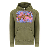 Vintage Olive easter butterfly leopard background Vintage Hoodie - Artiststas