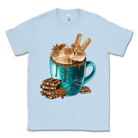 Dusty Blue Chocolate And Coffee Classic Tee - FaDigitalArtStudio