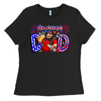 Black american dod Ladies Tee - CowhideDigitalArt