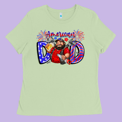 American Dod Ladies Tee Designed By Cowhidedigitalart