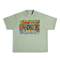 Oil Green Santa's Favorite Rad Tech Urban Heavy Tee - CowhideDigitalArt