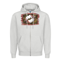 Dove Grey Baseball Lips Zipper Hoodie - Jasminsmagicworld