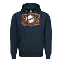 Navy Baseball Lips Zipper Hoodie - Jasminsmagicworld