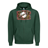 Sports Green Baseball Lips Zipper Hoodie - Jasminsmagicworld